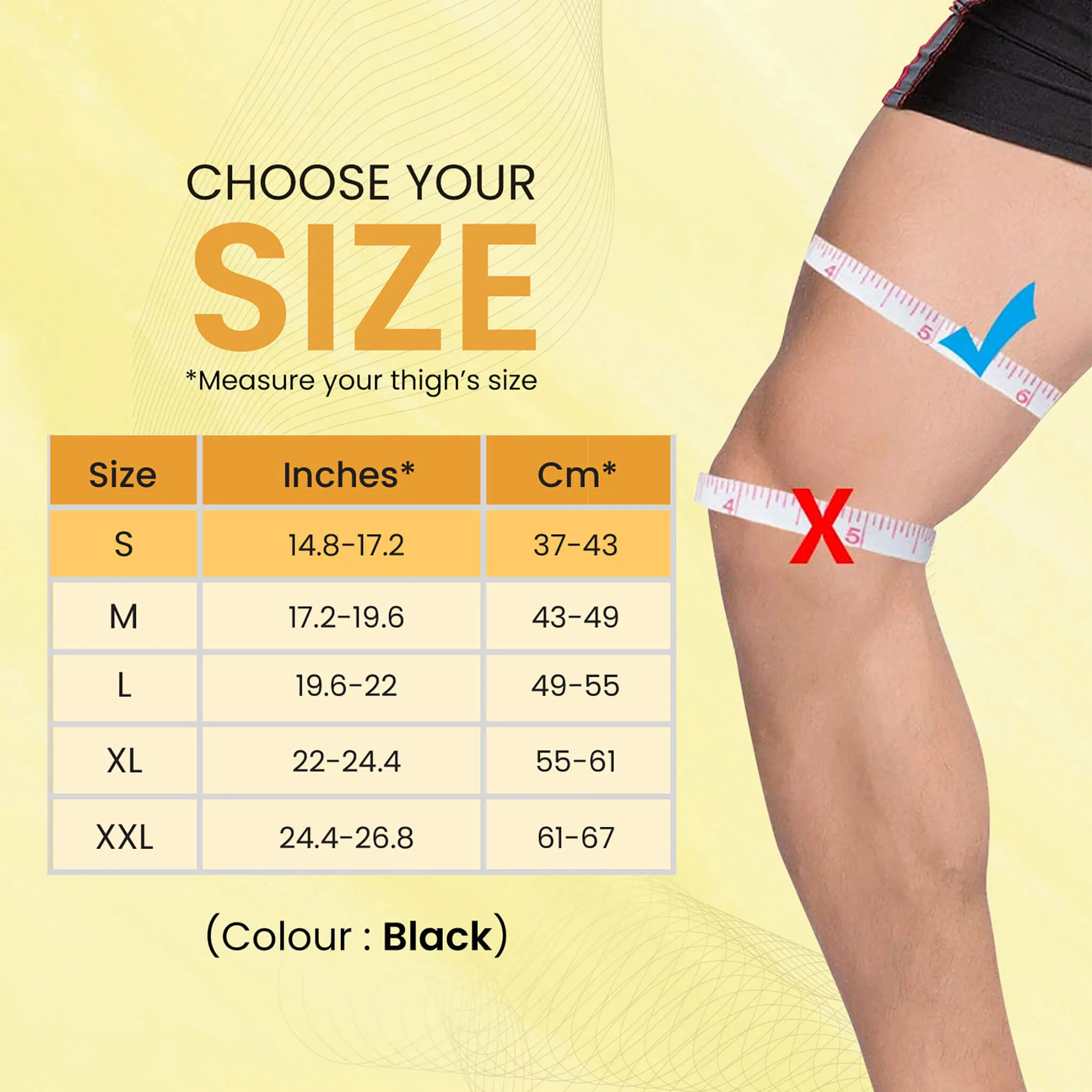 Tubular Stretchable Knee Cap, Breathable Fabric, Uniform Compression, Relieves Muscle Pain, Joint Pain, Injury Recovery, For Workout, Running, For Men And Women, Small, Black, Pack of 2 - Image 2