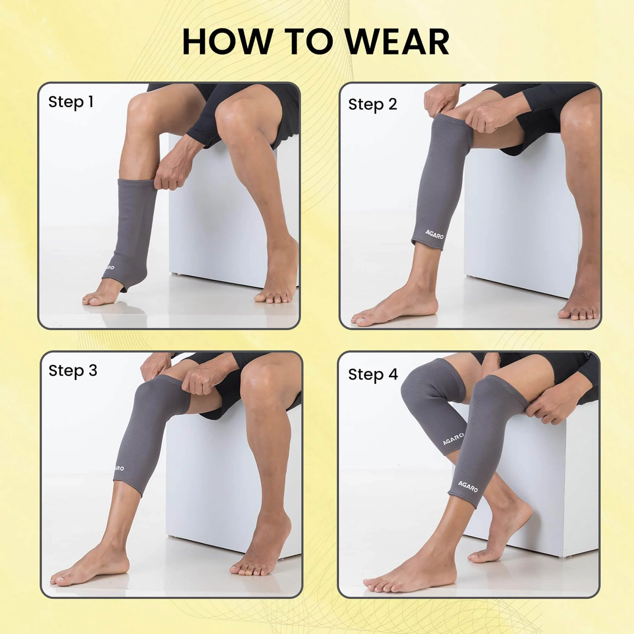 Tubular Stretchable Knee Cap, Breathable Fabric, Uniform Compression, Relieves Muscle Pain, Joint Pain, Injury Recovery, For Workout, Running, For Men And Women, Small, Grey, Pack of 2 - Image 3
