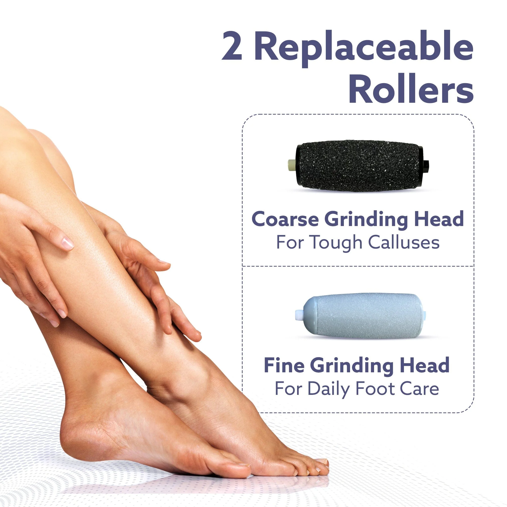 Callus Remover Replaceable Heads, 2 Pcs, Callus & Dead Skin Removal Filer, Pedicure at Home - Image 2
