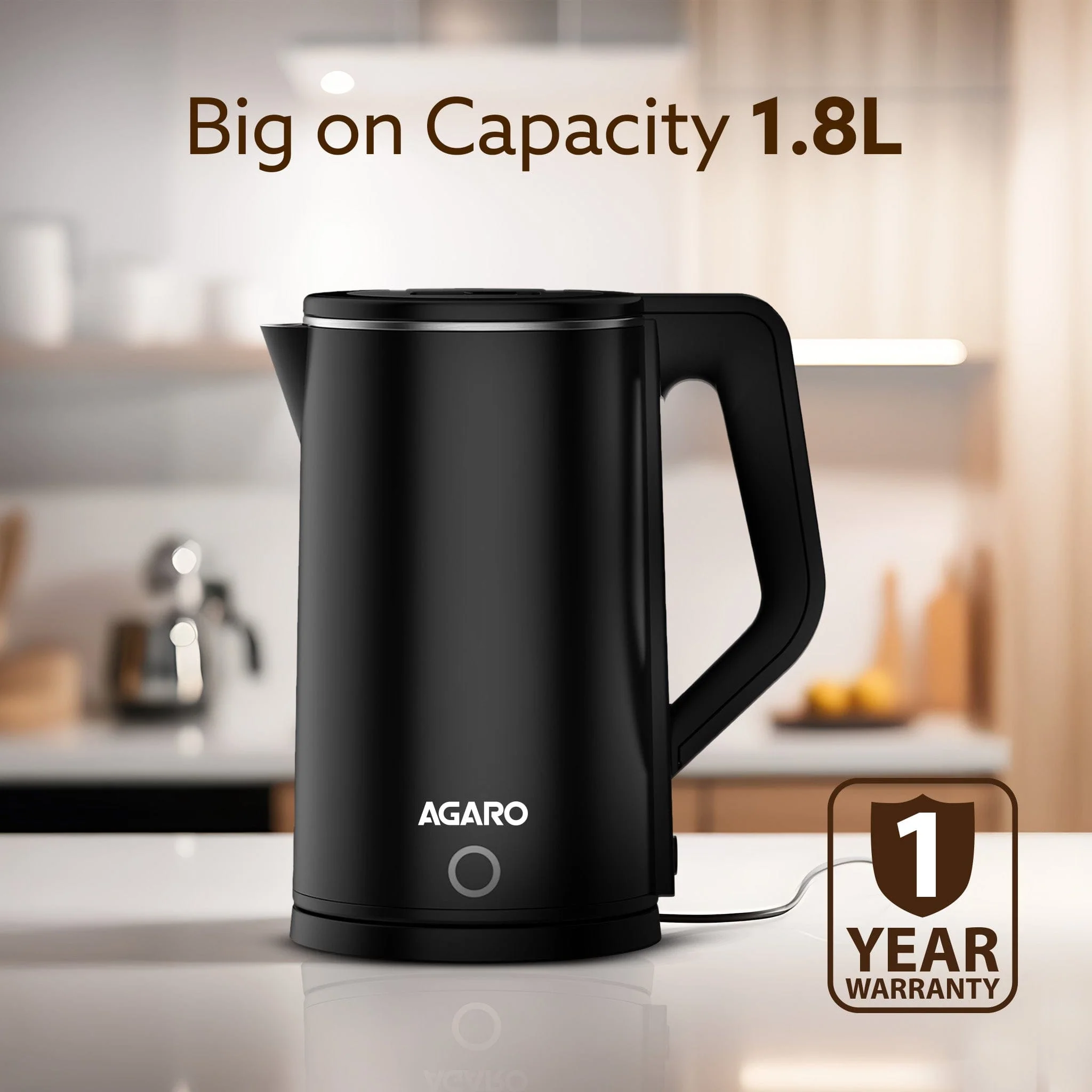 Elegant Electric Kettle - 1.8L - Black | Buy Electric Kettles Online in India at Best Price - Image 7