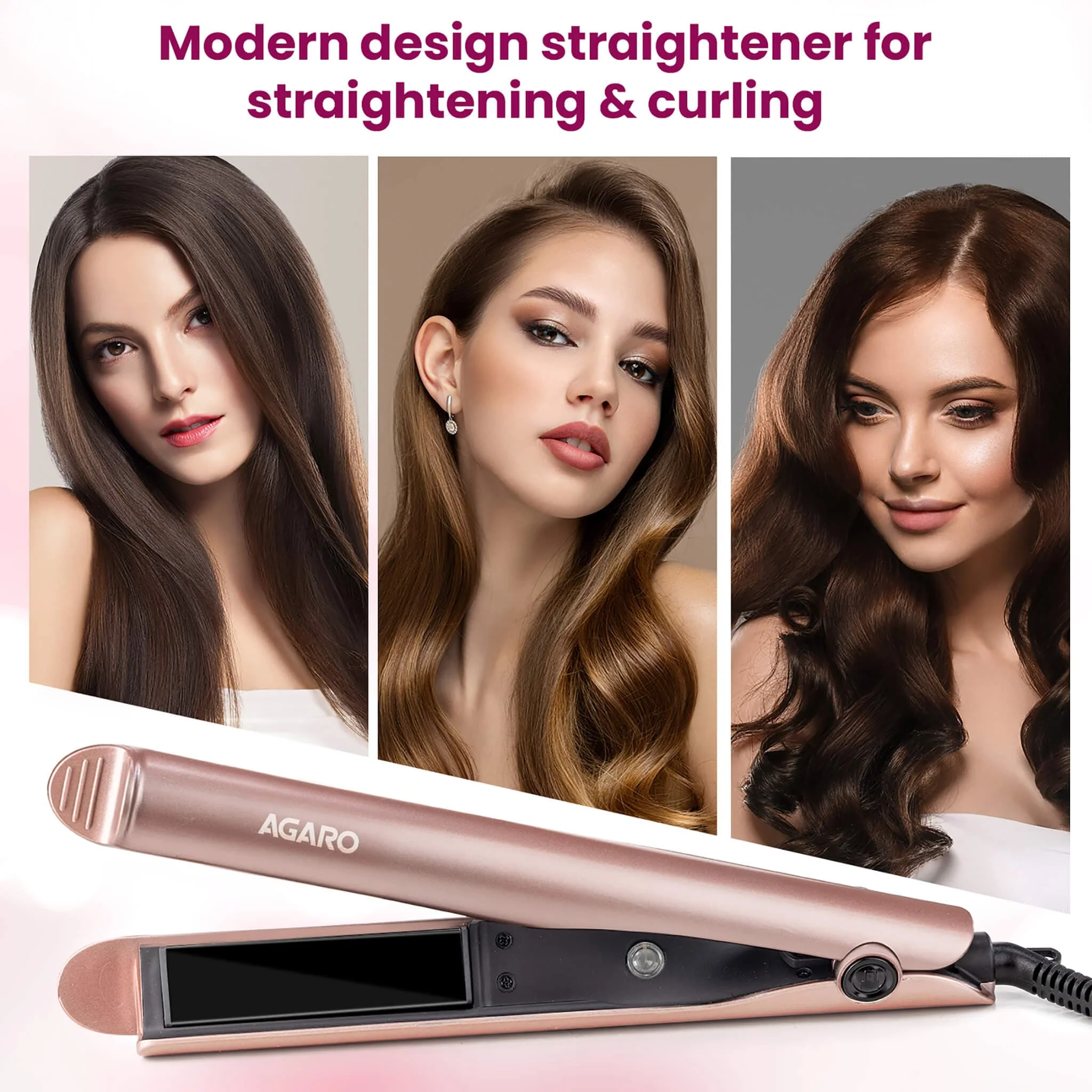 HS1927 Hair Straightner - Rose Gold - Image 5