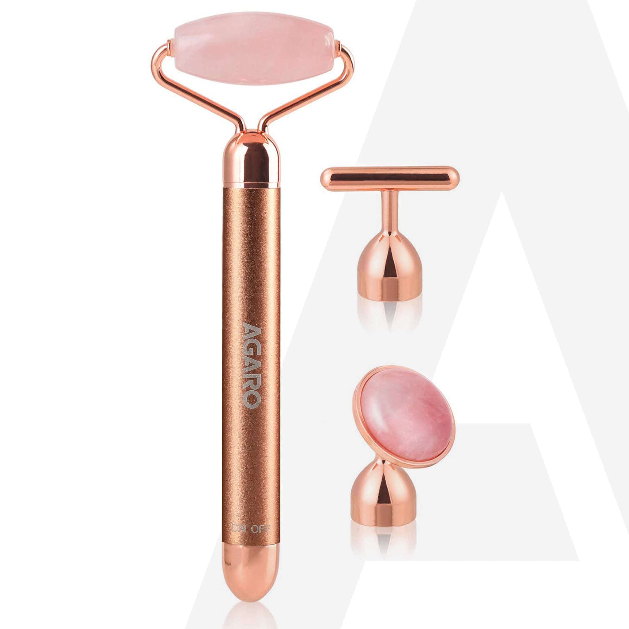 Rose Quartz Face Roller, Rose Gold - Image 8