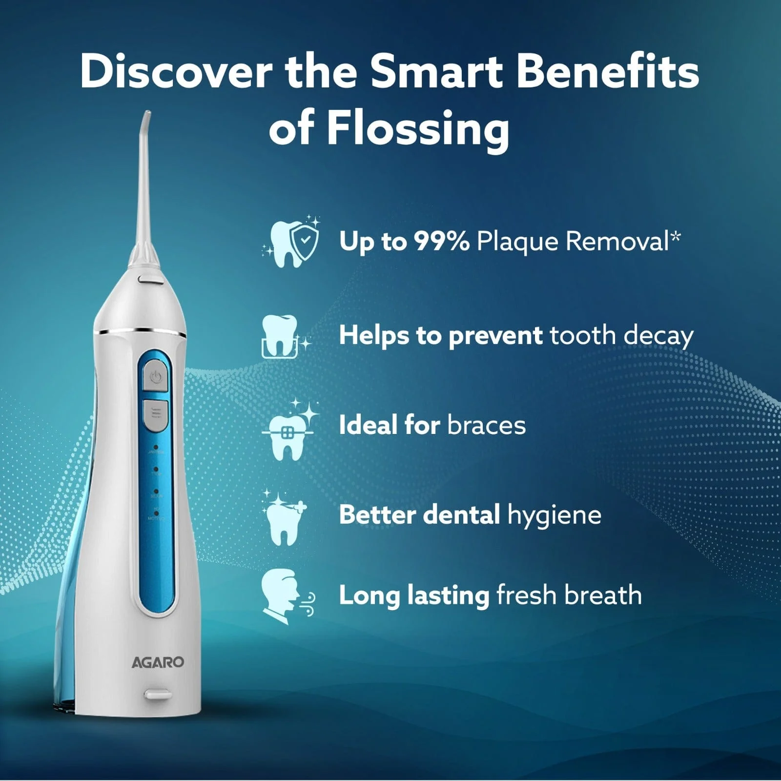 Ultra Plus Portable Dental Flosser for teeth, 5 Nozzles, Portable,Cordless & Rechargeable,4 Cleaning Modes,IPX7 Waterproof with 200ml Watertank, Flossing at Home & Travel,Oral Flosser,Oral Irrigator - Image 3