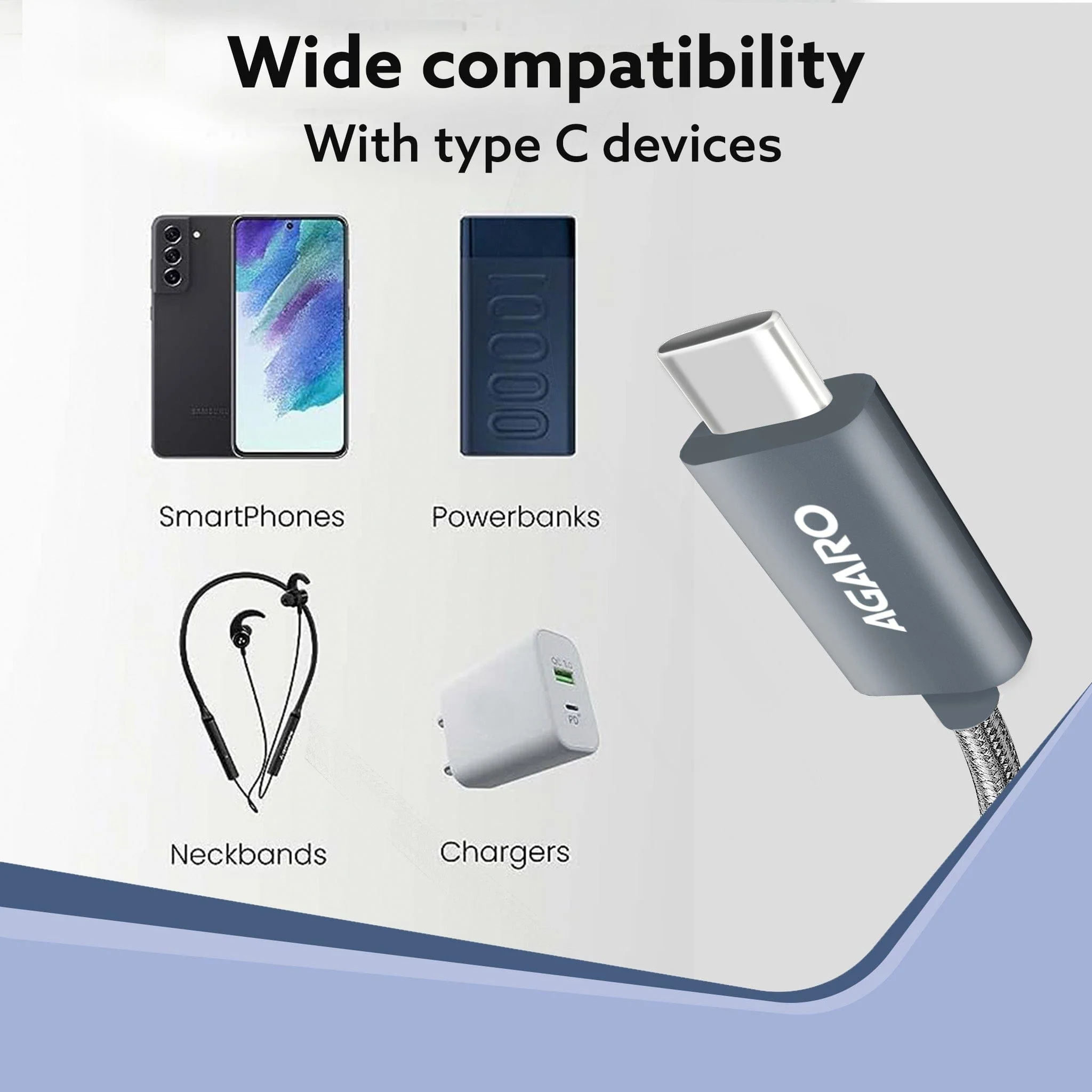USB-A to Type C Cable, Unbreakable Braided Cable, 3A Fast Charging, Compatible with All Type C Devices Including Smartphones, Tablets, PD Technology, 1.5 M (4.9Ft), 480 Mbps Data Transmission - Image 6